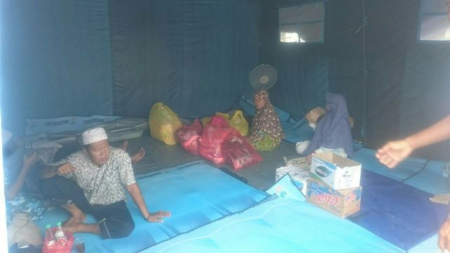 POSKO pengungsi mulai ditinggal warga korban kebakaran yang mengungsi.