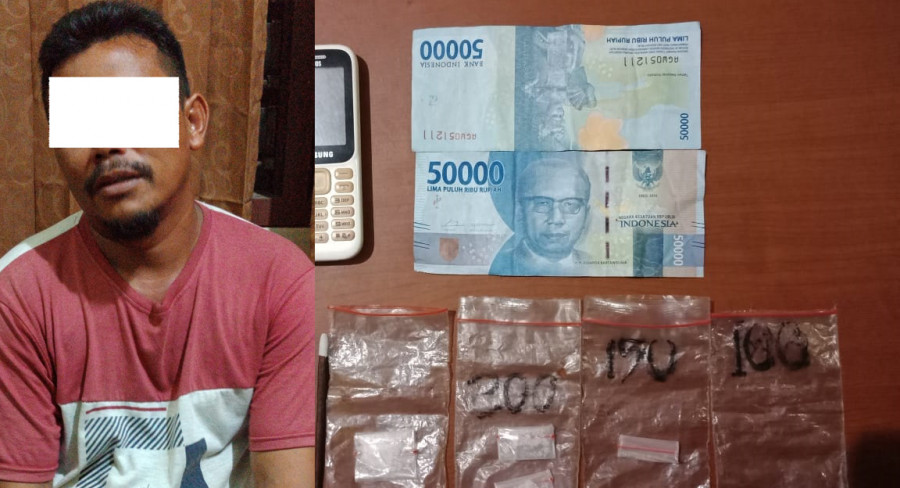 Pelaku dan barang bukti yang diamankan polisi ( Foto: Istimewa )