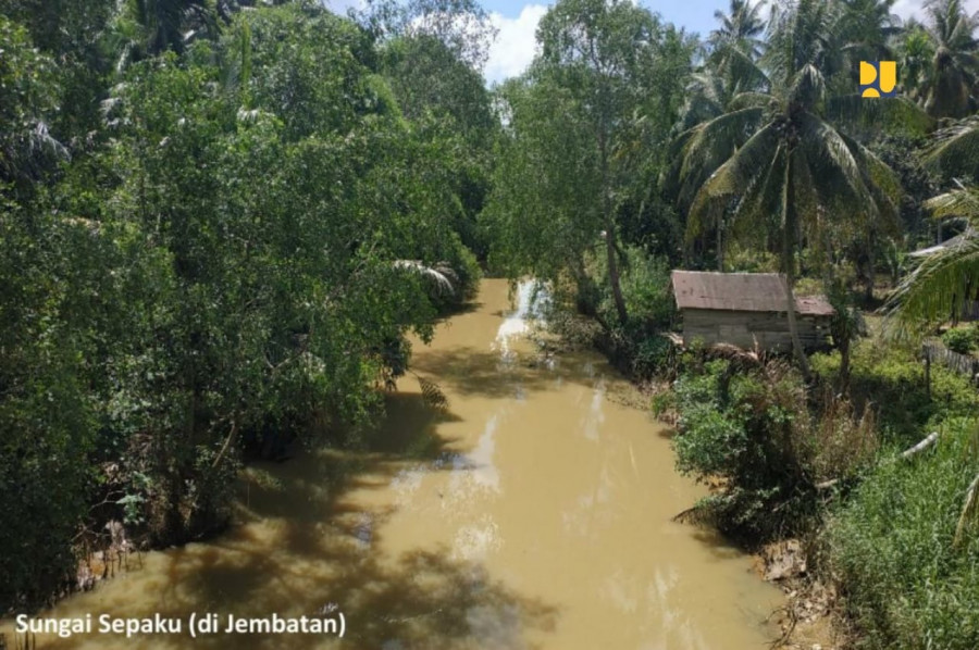 Sungai Sepaku yang menjadi salah satu sumber air untuk Bendungan Sepaku Semoi (Foto: istimewa/Kementerian PUPR)