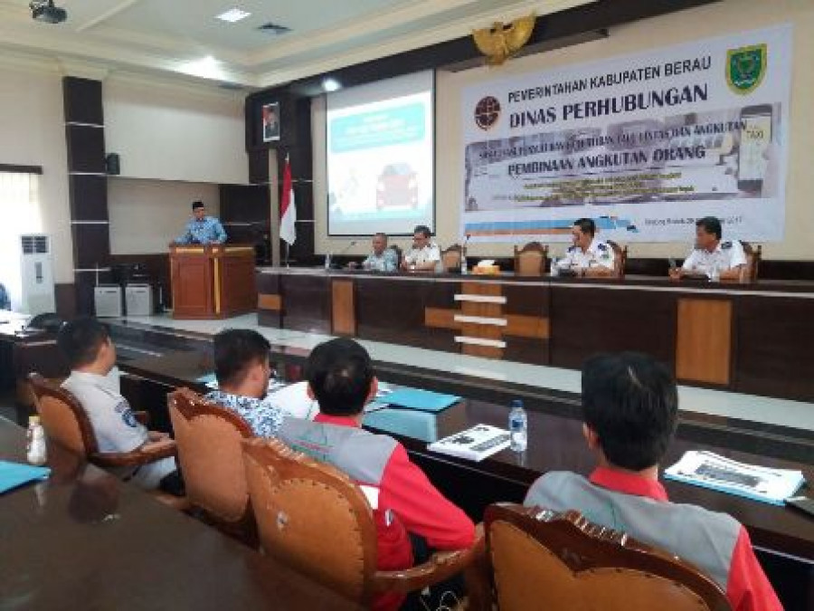 SOSIALISASI : Penyuluhan ketertiban lalulintas yang dillaksanakan Dishub Berau.