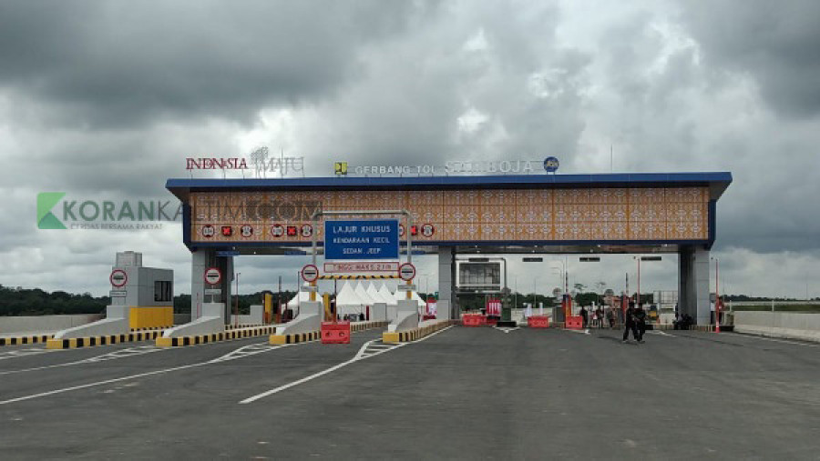 Seksi I dan V Jalan Tol Balsam segera tuntas dan akan diresmikan oleh Presiden RI Joko Widodo pada 17 Agustus tahun ini. Bersamaan dengan groundbreaking IKN. (Foto: Hendra/KoranKaltim.Com)