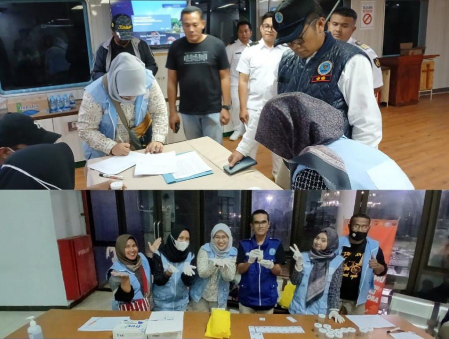 Situasi pelaksanaan tes urin di PT.LBB (Istimewa)