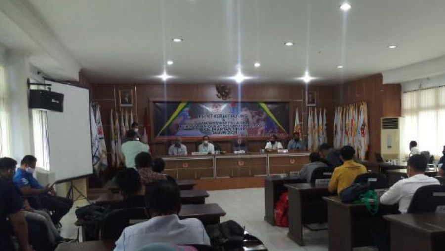 Rakerprov Pengprov PGSI Kaltim di Ruang Rapat KONI Kaltim, Jalan Kesuma Bangsa Rabu (2/12/2020) hari ini.(Foto:Nancy/korankaltim.com)