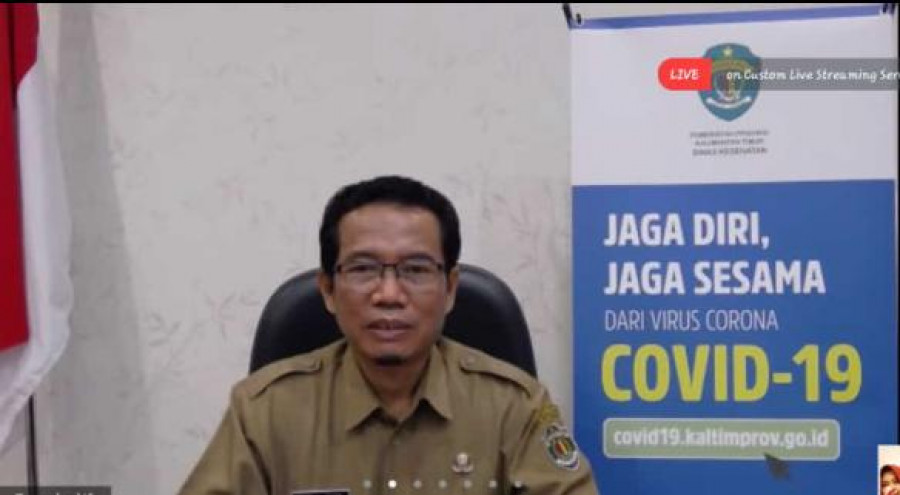 Juru Bicara Penanganan Covid-19 Kaltim Andi Muhammad Ishak, saat rilis melalui aplikasi Zoom, Selasa (19/05/2029) petang.