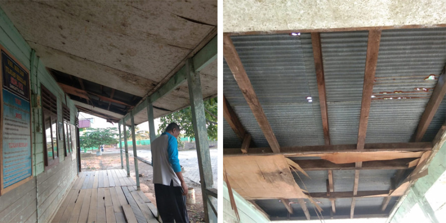 Kondisi SDN 012 Sangatta Utara yang mengalami kerusakan parah. ( Foto: Humas)