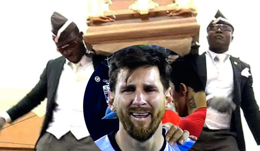 Benjamin Adoo (kanan) suka dengan cara Lionel Messi bermain sepakbola. (ist)