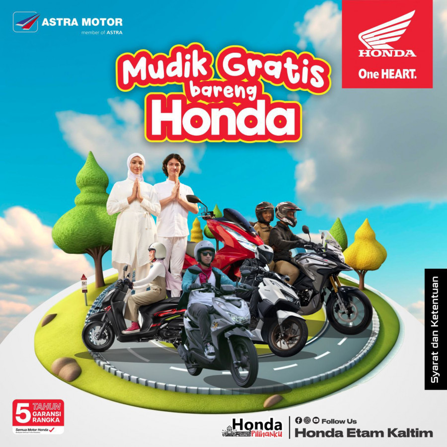Astra Motor Kaltim 2 buka Mudik Gratis Bareng Honda (Istimewa).
