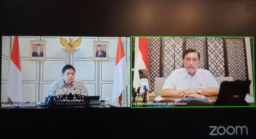 Tangkapan layar Konferensi Pers evaluasi dan penerapan PPKM via daring (Claudius Vico/Korankaltim.com)
