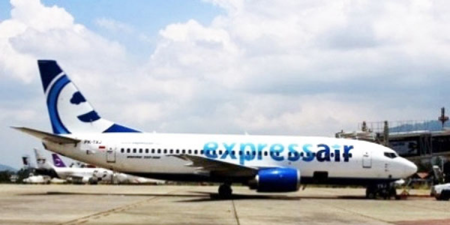TUNGGU IZIN : Maskapai Express Air tengah menunggu izin dari Kemenhub untuk melayani rute penerbangan di Bandara Melalan. (Foto: imran/korankaltim.com)