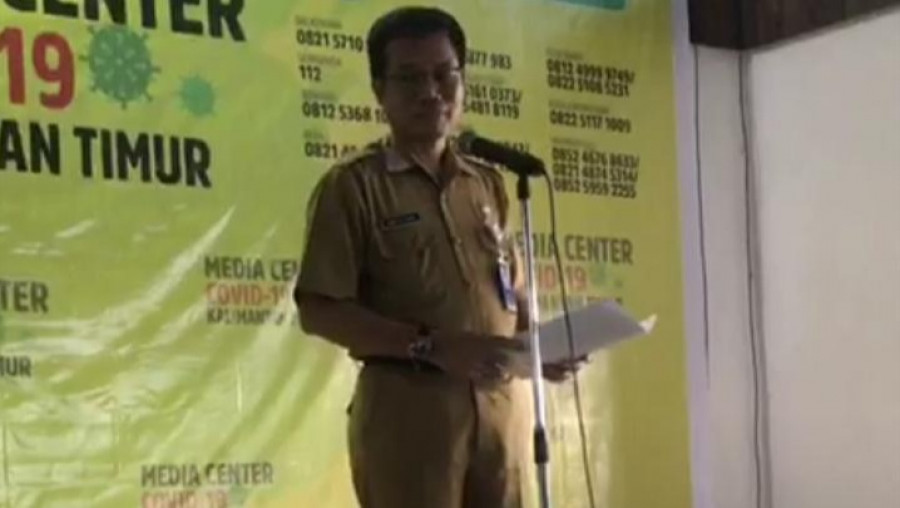 Jubir Covid-19 Kaltim Andi Muhammad Ishak, saat konferensi pers di Kantor Dinas Kesehatan (Dinkes) Kaltim, Jalan AW Syahranie Samarinda, Selasa (24/03/2020) petang.