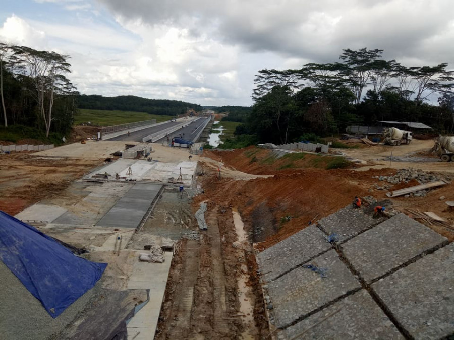 Progres Pengerjaan Jalan Tol Balikpapan Samarinda ( Foto: Rusdi/Korankaltimcom)