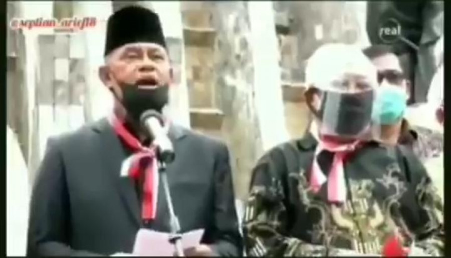 Mantan Panglima TNI Jenderal (purn) Gatot Nurmantyo saat menyampaikan pidato, pada deklarasi KAMI di Jakarta, Selasa (18/8/2020) (tangkapan layar YouTube/RebornTv Channel)