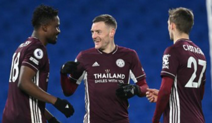 Leicester City menduduki peringkat kedua klasemen Liga Inggris. (Foto: Pool via REUTERS/NEIL HALL)