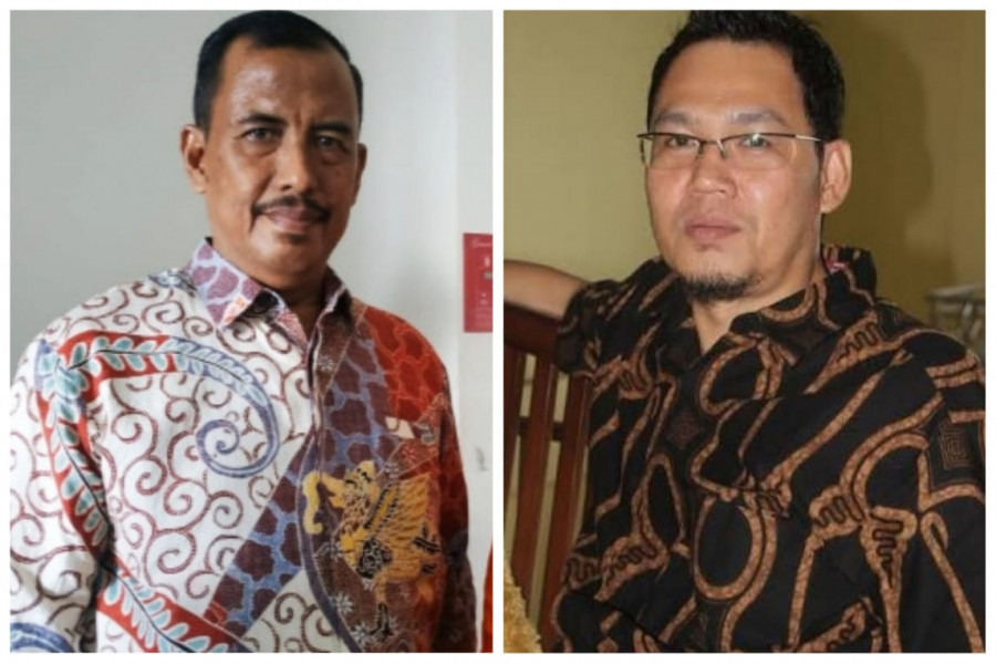 HM Gufron Yusuf (Kiri) , Junaidi Samsuddin (kanan). (Foto: Ist)