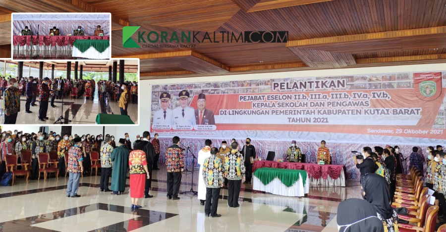 Pelantikan para pejabat eselon yang dilakukan oleh Wakil Bupati Kubar, Edyanto Arkan pada Jumat (29/10). (Foto: Handayan/Korankaltim.com)
