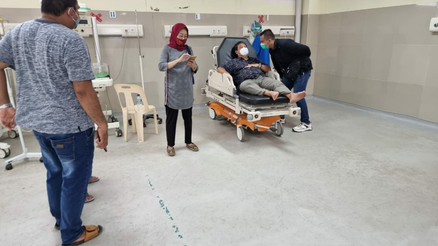 Kondisi Zairin Zain yang saat ini masih dalam perawatan di RSUD A.W.Sjahranie Kamis (8/4/2021) hari ini. (Foto:Istimewa)