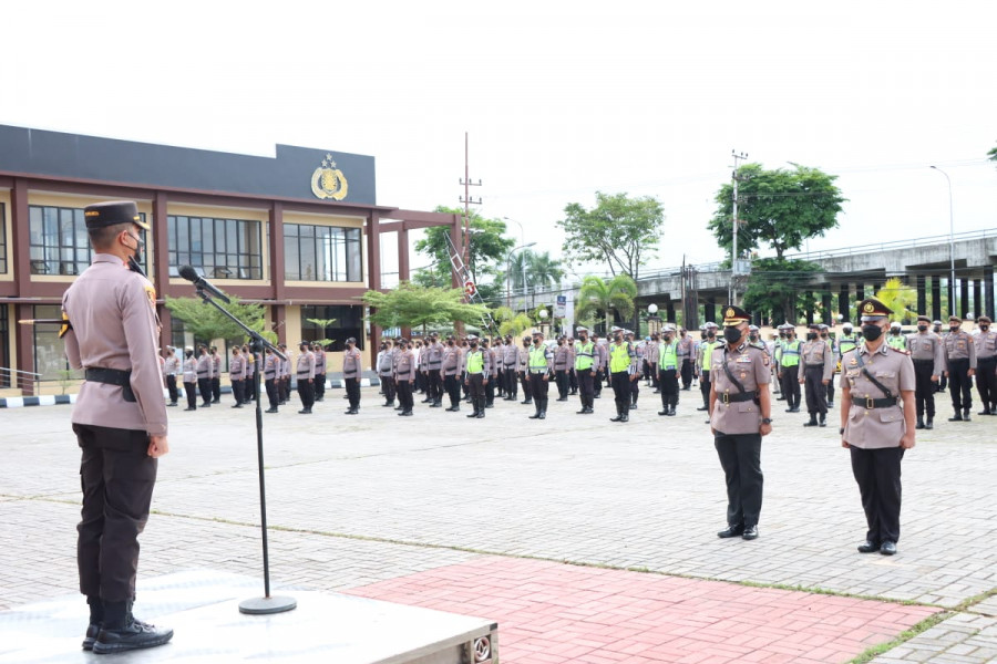 Sertijab dua perwira yang dipimpin langsung Kapolresta Samarinda Kombes Pol Ary Fadli, Senin (9/5/2022) hari ini.(Foto:Istimewa)