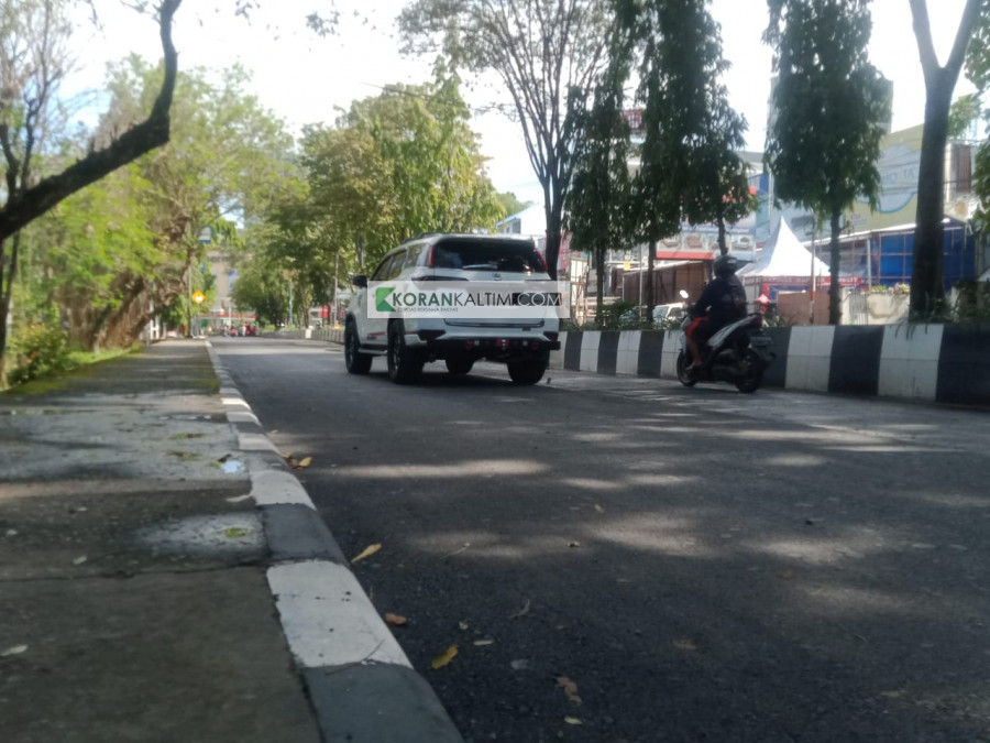 Titik jalan yang sudah mendapatkan penanganan tepatnya pada Jalan Pahlawan (Claudius Vico/Korankaltim.com)