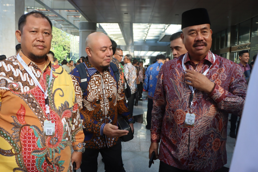 Ketua DPRD Kukar saat menghadiri undangan BPK RI di JCC. (Foto: Humas DPRD Kukar)