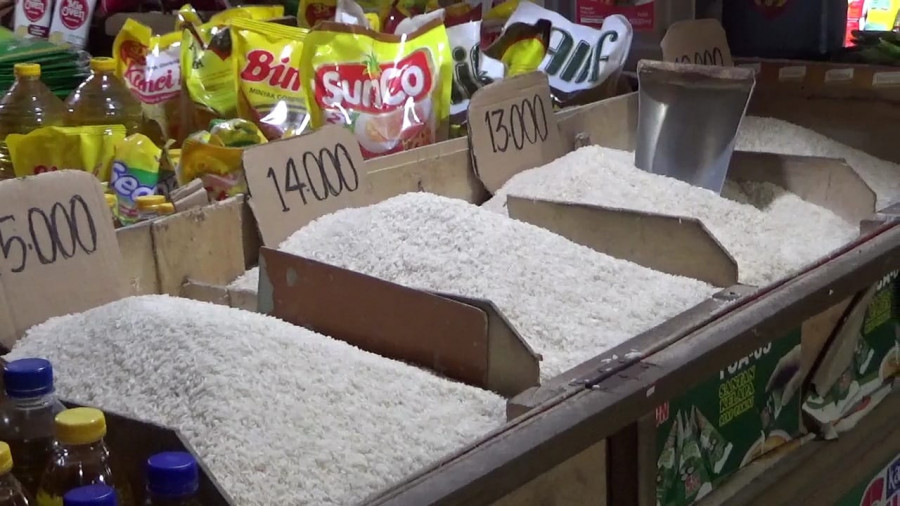 Harga beras di Pasar Tradisional Klandasan Balikpapan merangkak naik, Senin (11/9). (Istimewa)