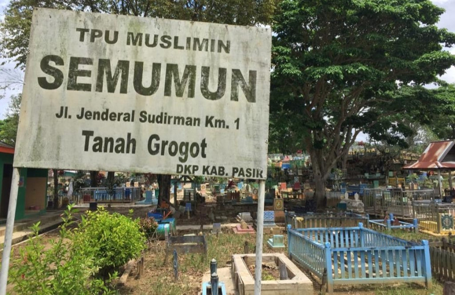 Kondisi Pemakaman Umum Semumun Tanah Grogot, Kabupaten Paser. (Foto : Dwi Cahyo / Korankaltim.com)