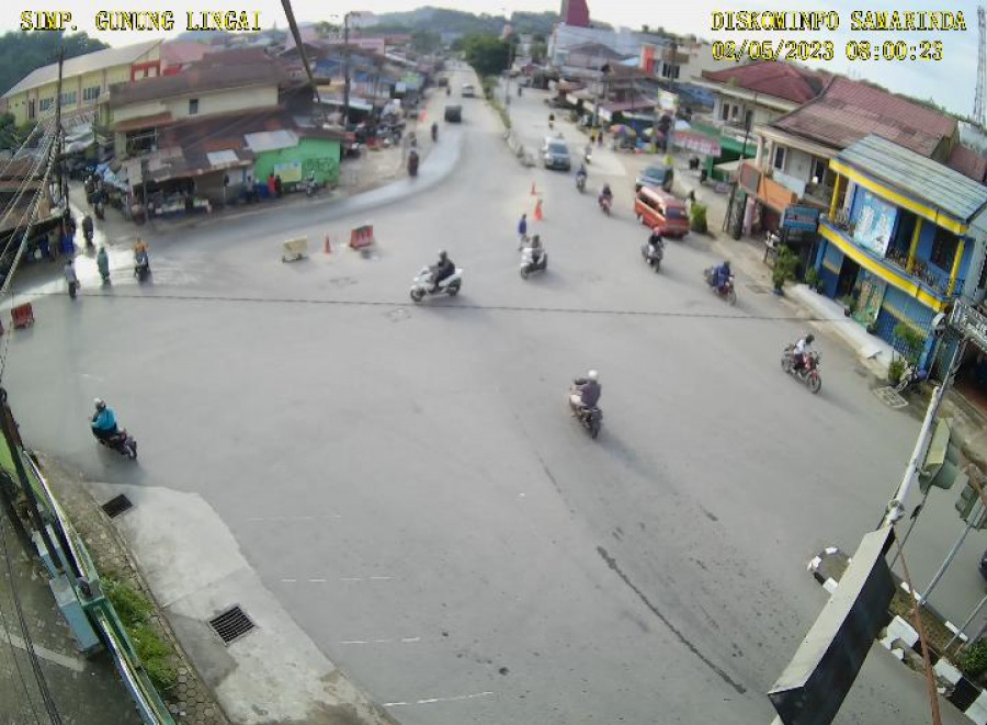 Tangkapan layar, CCTV Online Kota Samarinda, di kawasan Simpang Gn Lingai