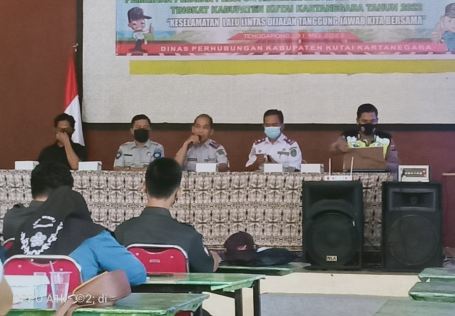 Gelaran pemilihan pelajar pelopor keselamatan lalu lintas (Foto: Dok.DishubKukar)