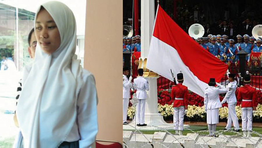 Arina saat mengikuti seleksi Paskibraka ( Foto: dwicahyo/korankaltimcom)