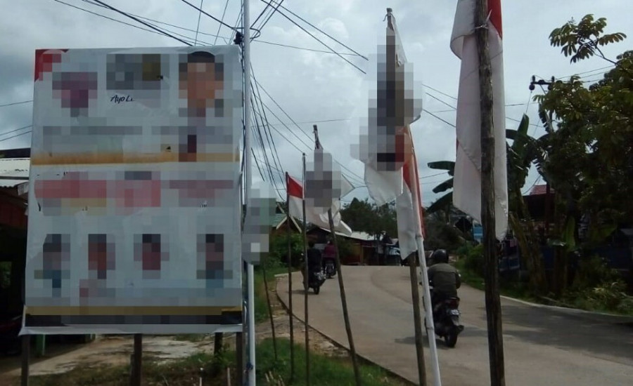 APK caleg yang belum ditertibkan. (Muhammad Heriansyah/KoranKaltim.Com)