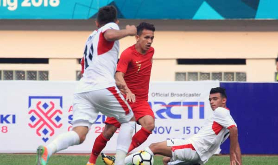 JADI ANDALAN: Setelah melewati persiapan cukup panjang, Egy Maulana Vikri (tengah) bersiap melakoni partai pembuka Piala Asia U-19 menghadapi Taiwan malam nanti. ( PSSI )