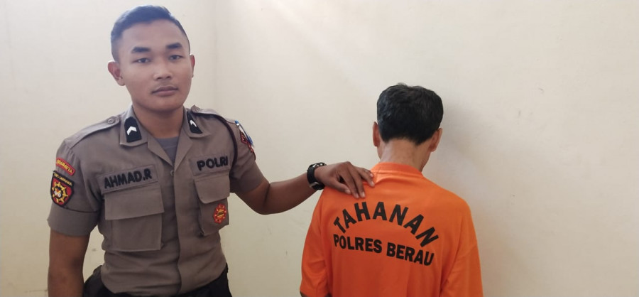 Foto tersangka wiwik yg ditahan di Rutan Polres Berau