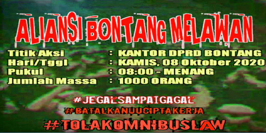 Edaran Aksi Dari Aliansi Bontang Melawan (foto: ist/Korankaltim)