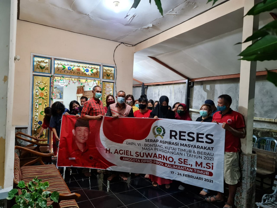 Anggota Komisi I DPRD Kaltim, Agiel Suwarno saat reses serap aspirasi di Kecamatan Bontang Utara (istimewa)