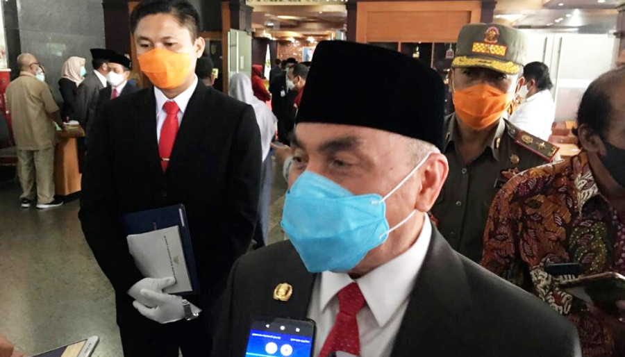 Gubernur Kaltim Isran Noor, usai Pelantikan Wabup Kukar, Senin (15/06/2020) (Foto: Vico/Koran Kaltim)