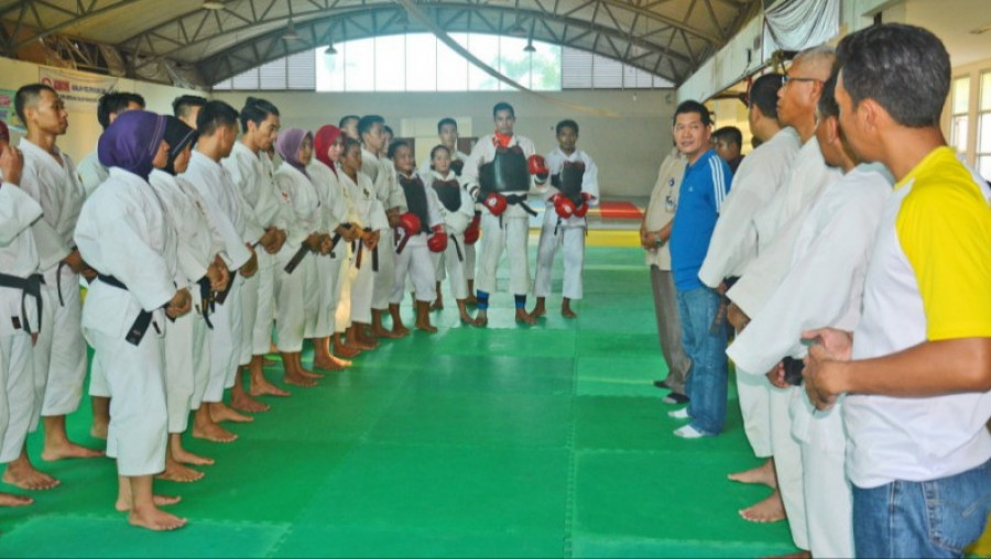 Kempo kaltim : Tim kaltim latihan ketat pada TC jelang pra PON yang menarget 3 emas. (Foto: Istimewa)