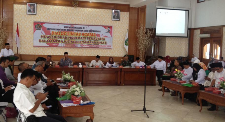 Suasana Dialog Lintas Agama yang digelar Kantor Kemenag Kukar di Pendopo Wakil Bupati, Rabu (20/2/2019)