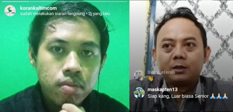 Tangkapan layar saat live instagram Koran Kaltim ( Foto: Instagram / @Korankaltimcom)