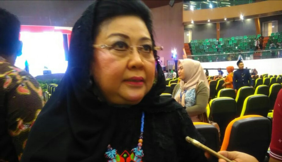 Pj Sekprov Kaltim Meiliana saat ditemui usai menghadiri Acara Harmoni Kalimantan Timur di Convention Hall Kompleks GOR Madya Sempaja Samarinda, Kamis (09/08/2018) siang.(Rusdi / korankaltim.com)