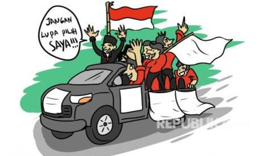 Ilustrasi konvoi pendukung calon kepala daerah. (Foto:MgRol112)