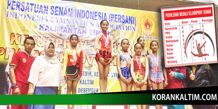 SUDAH BERAKHIR Atlet senam Samarinda yang juga pada Pra-Porprov lalu, diharapkan bisa terus mempertahankan prestasi saat Porprov mendatang. (Foto: rgn/koran kaltim)