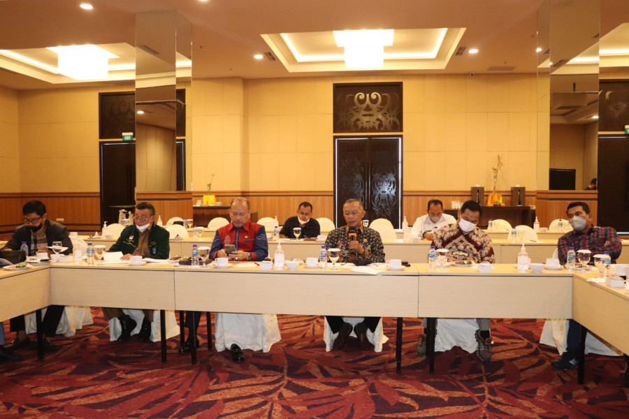 Wakil Ketua DPRD Muhammad Samsun saat memberikan sambutan acara rapat Renja DPRD Kaltim Tahun 2022.(Foto: Humas DPRD Kaltim)