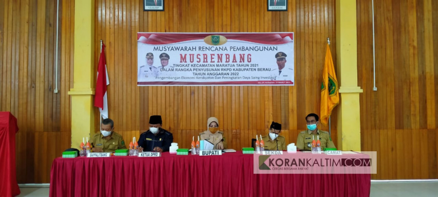 Musrenbang Kecamatan Maratua yang dipimpin oleh Bupati Kabupaten Berau Sri Juniarsih (Rama/KoranKaltim.com)