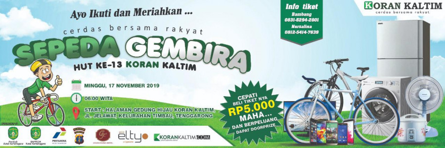 Sepeda Gembira HUT Koran Kaltim Bertabur Hadiah Menarik