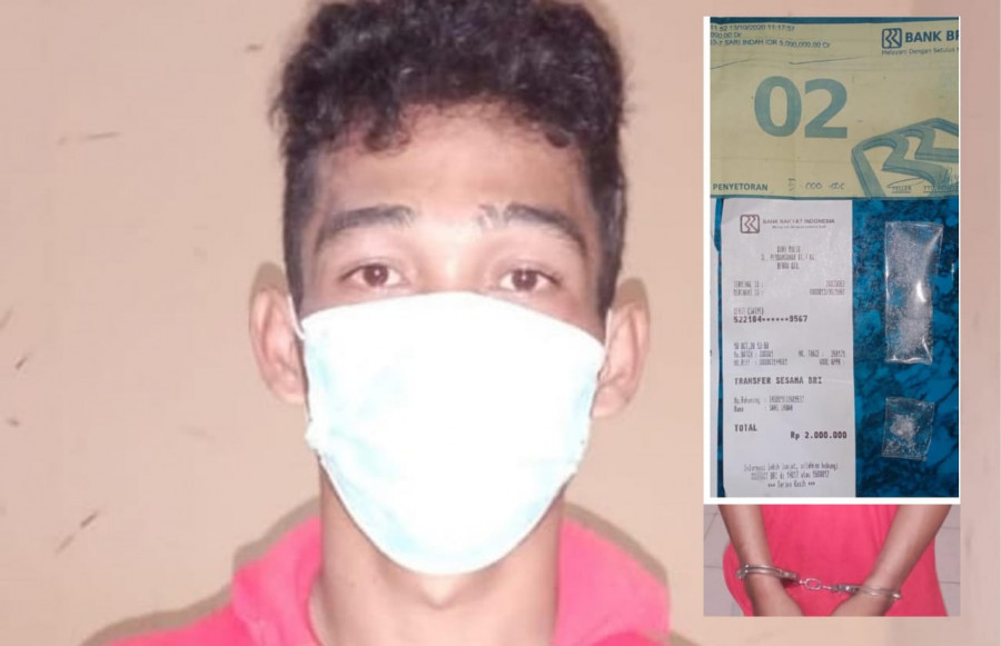 BB jenis Sabu yang diamankan di Mapolsek Pulau Derawan. (Foto: Istimewa)