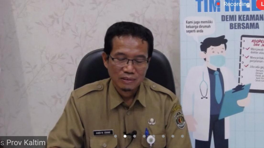 Jubir penanganan Covid-19 Kaltim Andi Muhammad Ishak, saat rilis melalui aplikasi Zoom, Selasa (02/06/2020) petang.