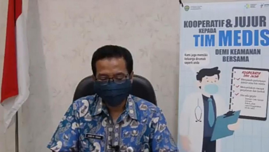 Juru Bicara Penanganan Covid-19 Kaltim Andi Muhammad Ishak, saat rilis harian melalui aplikasi Zoom, Jumat (08/05/2020) petang. (foto: Istimewa)