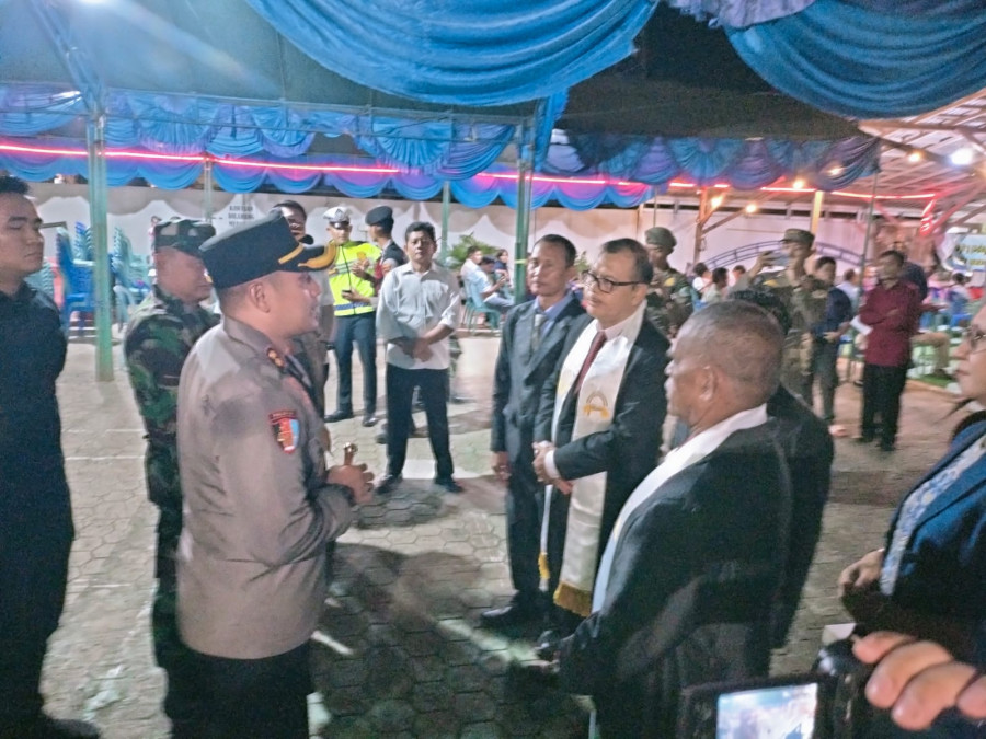 Pelaksanaan Patroli Skala Besar di sejumlah Gereja di Kecamatan Tanah Grogot. (Dwi Cahyo / Korankaltim.com).