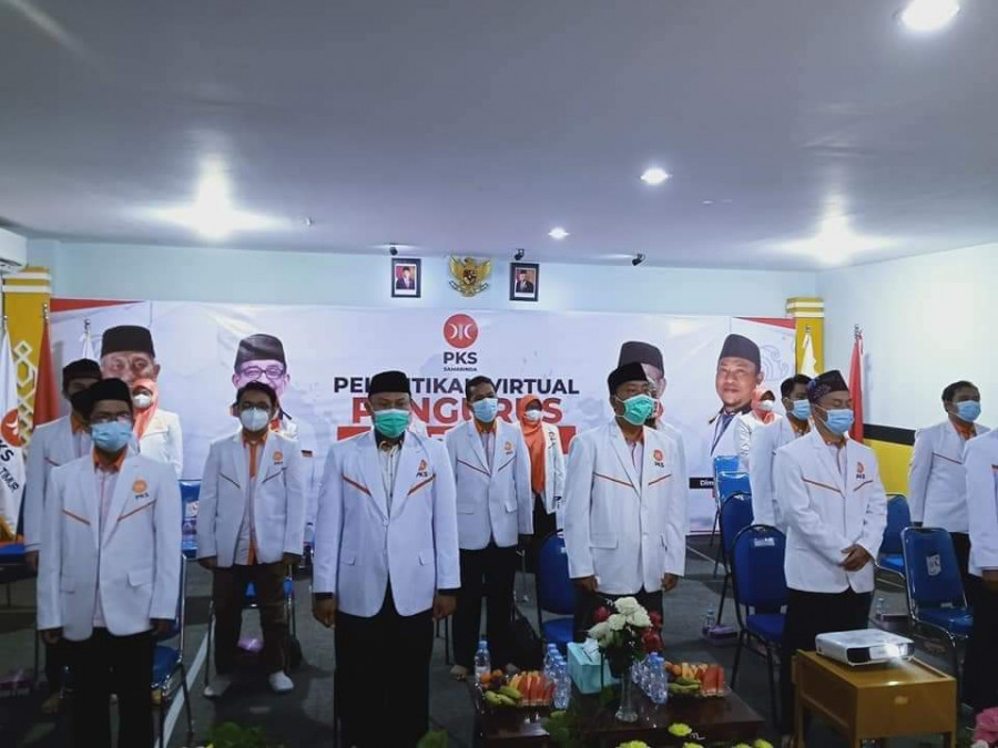 DPD PKS Samarinda lakukan pelantikan secara virtual (Foto: Istimewa)