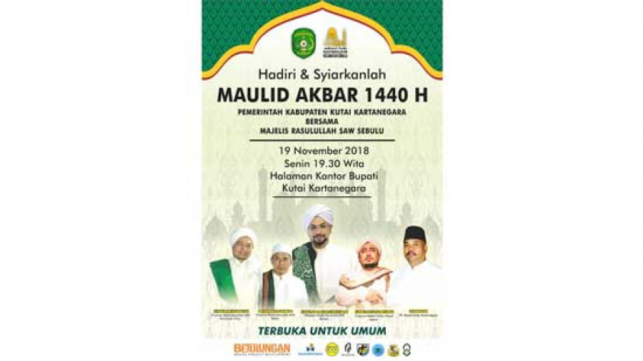 Malam Ini, Maulid Akbar di Kantor Bupati Kukar