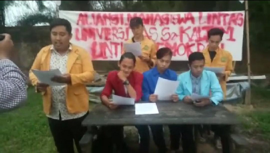 Pengurus Organisasi Intra Kampus di Kaltim mengecam aksi politik berujung kericuhan di Jakarta 21 dan 22 Mei lalu. (Istimewa/KoranKaltim.Com)